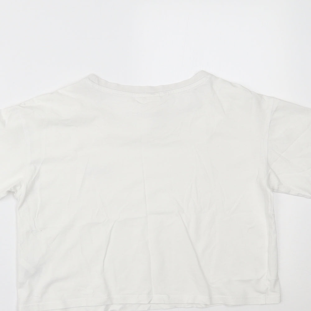 H&M Girls White   Basic T-Shirt Size 13-14 Years