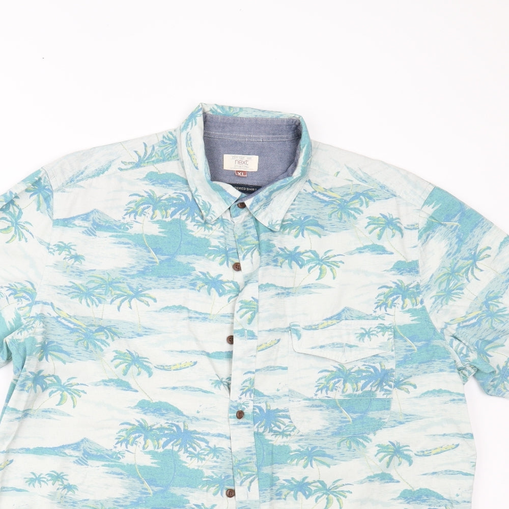 NEXT Mens Blue    Button-Up Size XL
