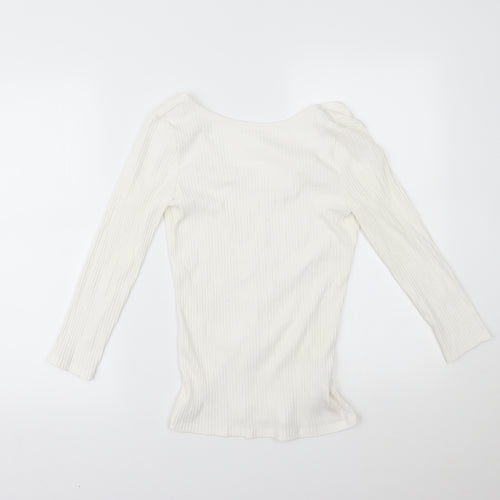 H&M Womens White   Basic Blouse Size S