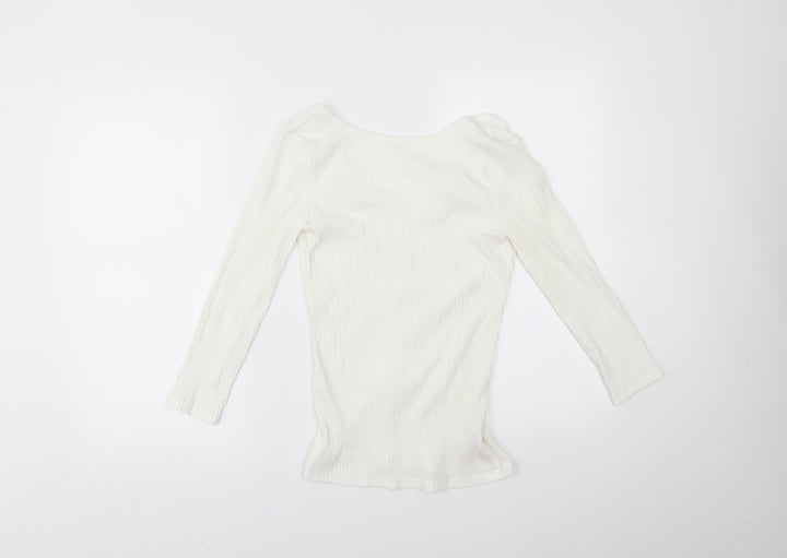 H&M Womens White   Basic Blouse Size S