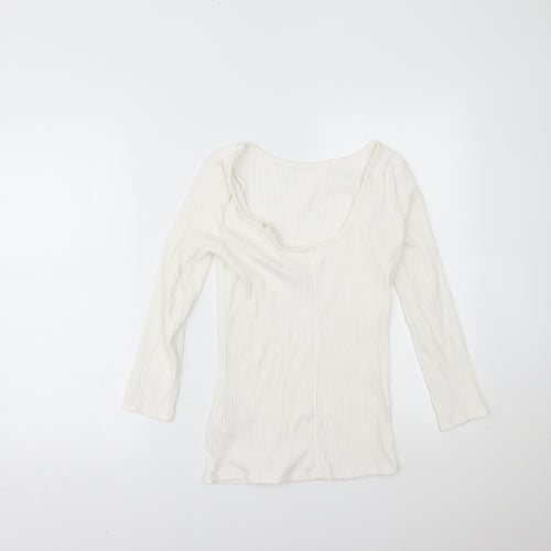 H&M Womens White   Basic Blouse Size S