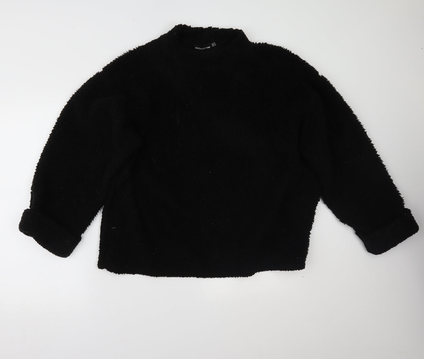 PRETTYLITTLETHING Womens Black   Pullover Jumper Size 10