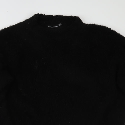 PRETTYLITTLETHING Womens Black   Pullover Jumper Size 10