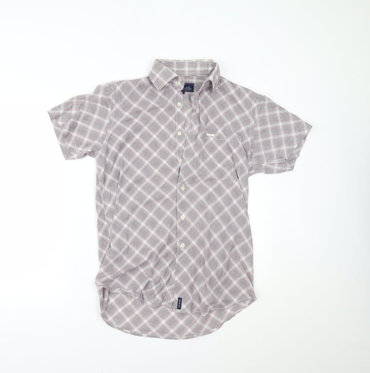 Daniel Lei Mens Red Check   Button-Up Size S