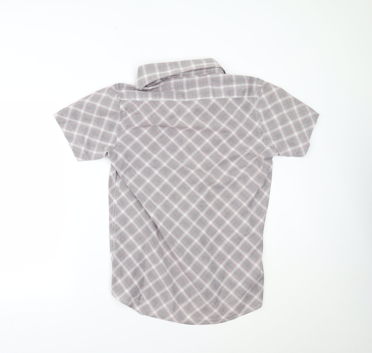 Daniel Lei Mens Red Check   Button-Up Size S