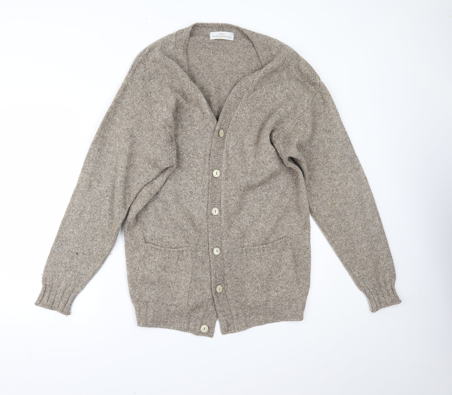 Marks and Spencer Womens Beige   Cardigan Jumper Size M