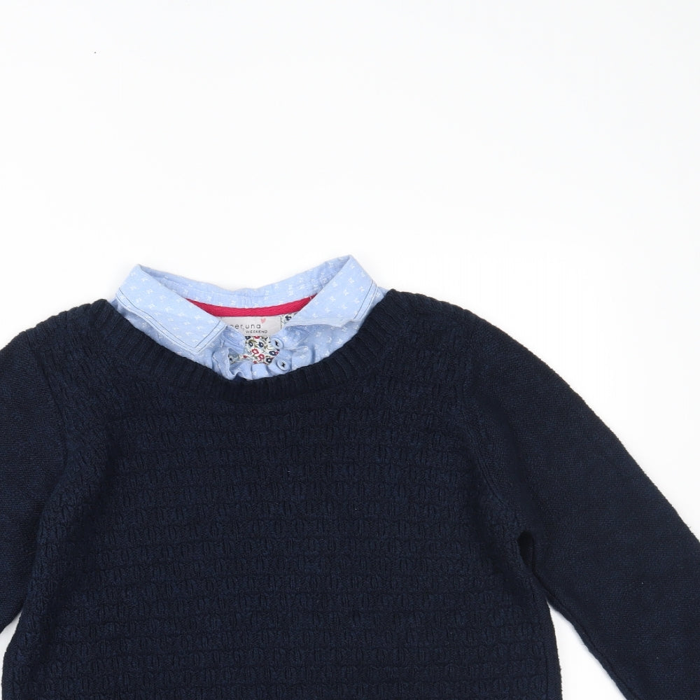 Per Una Womens Blue   Pullover Jumper Size 12