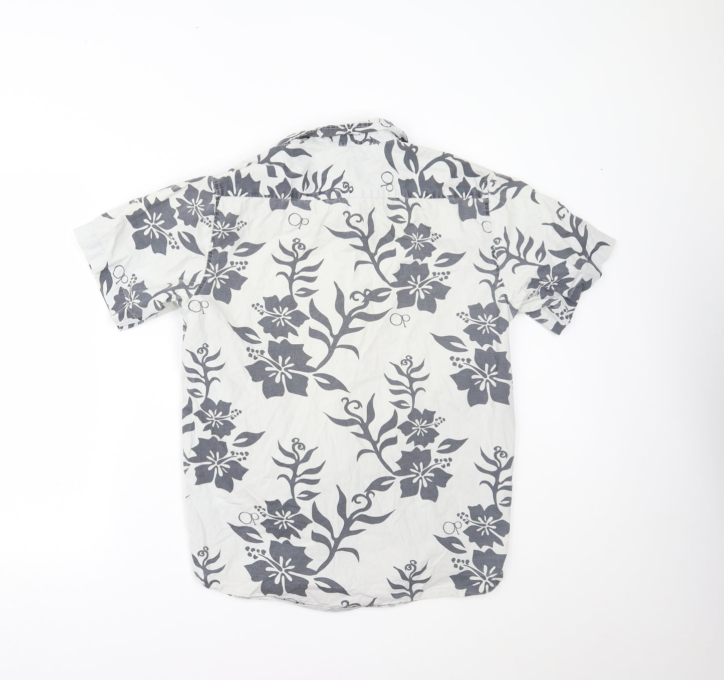Ocean Pacific Mens White Floral   Button-Up Size S