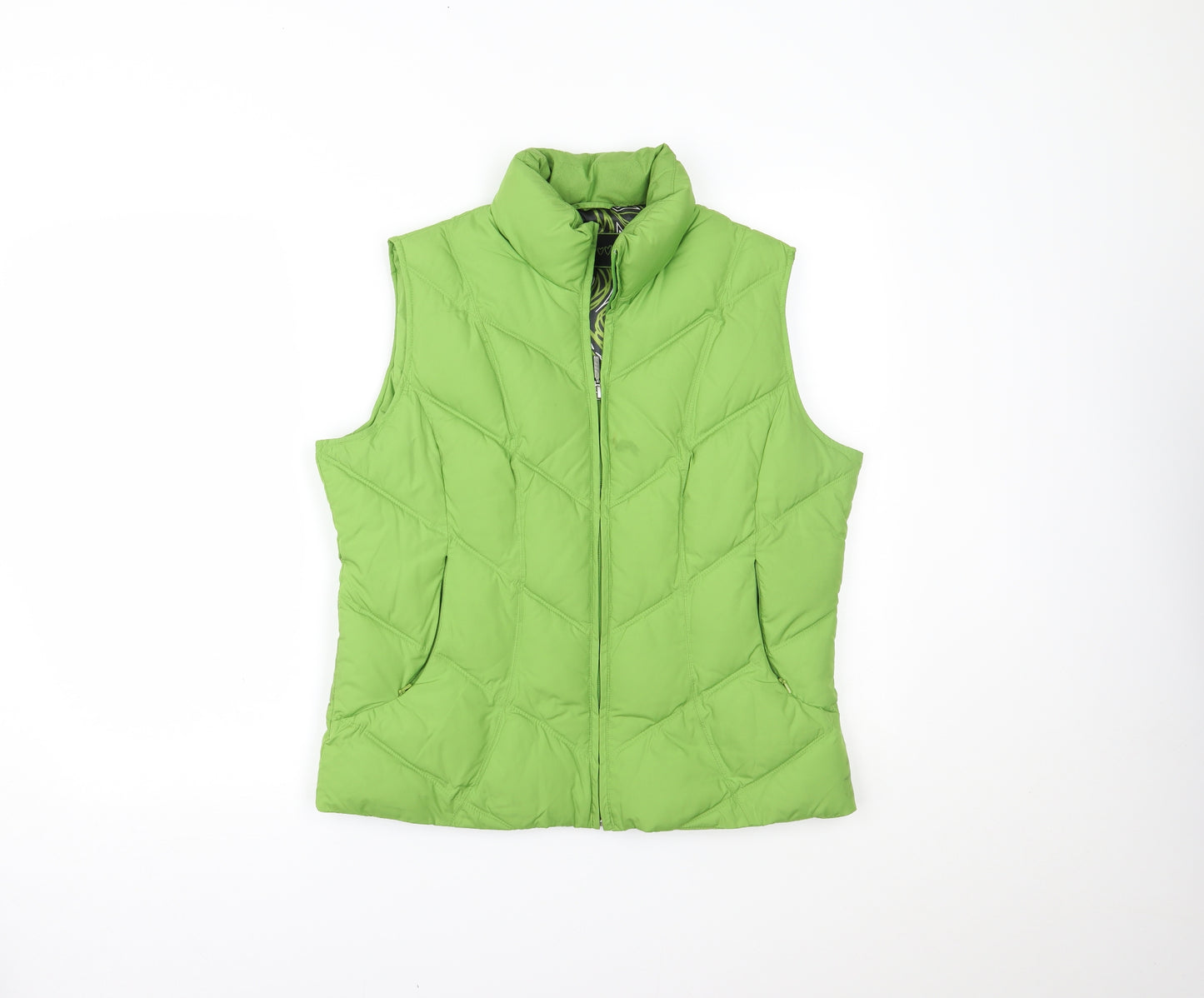 Per Una Womens Green   Gilet Coat Size M
