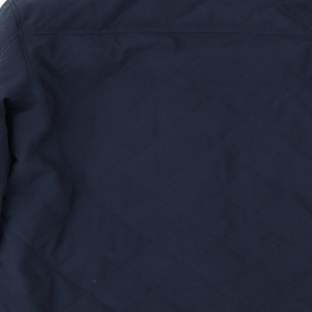 Headland Mens Blue   Overcoat Coat Size L