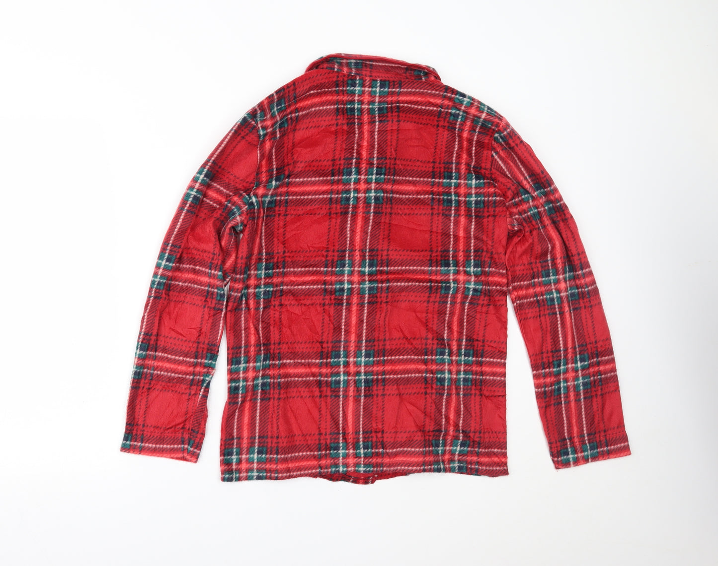 Marks and Spencer Womens Red Plaid  Top Pyjama Top Size M