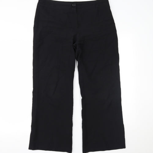 F&F Womens Black   Trousers  Size 12 L25 in