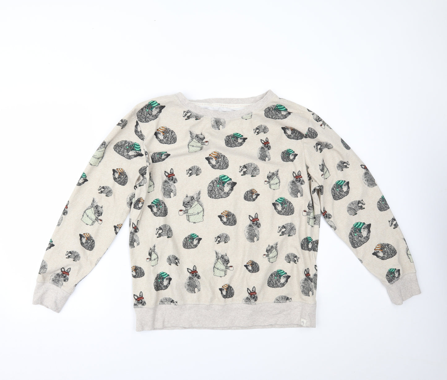 NEXT Womens Beige Solid  Top Pyjama Top Size L