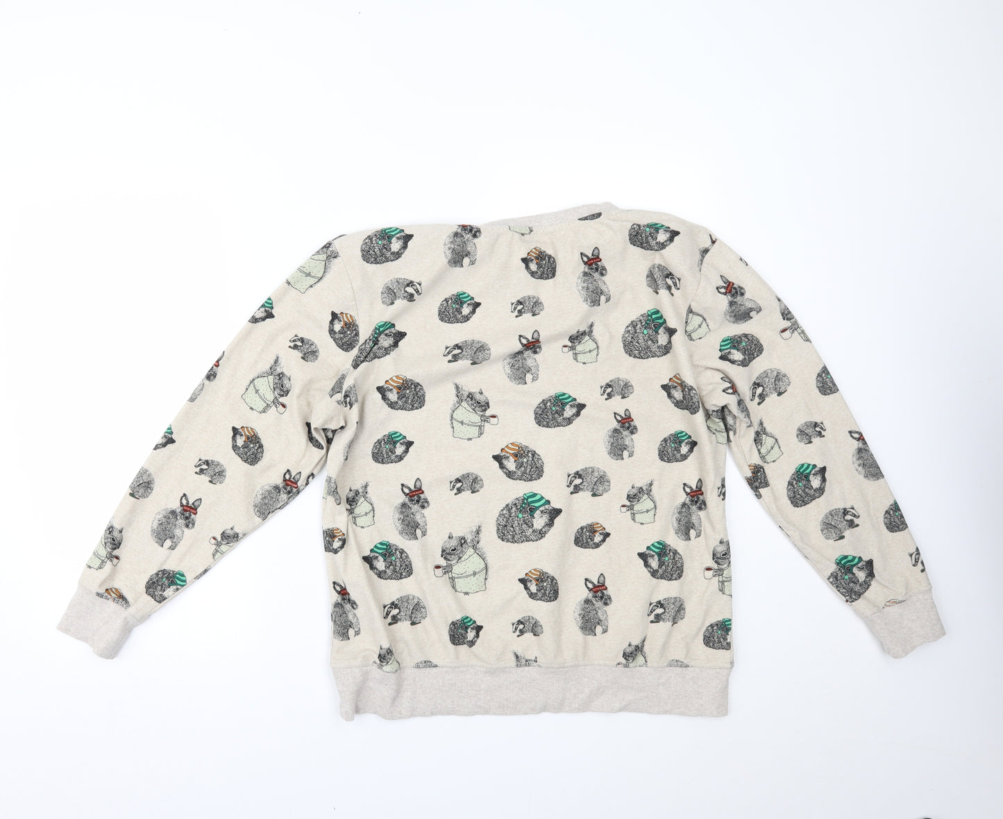 NEXT Womens Beige Solid  Top Pyjama Top Size L