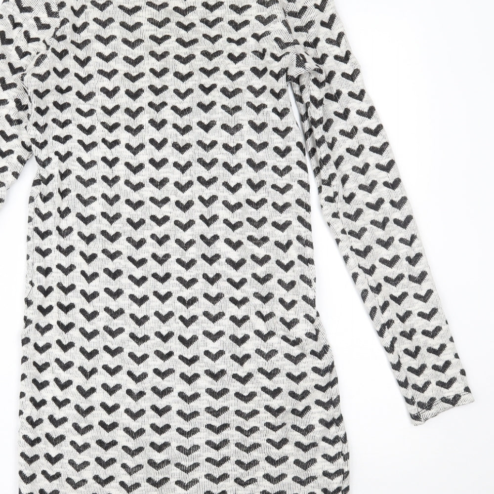 Dorothy Perkins Womens White Polka Dot  Mini  Size 8