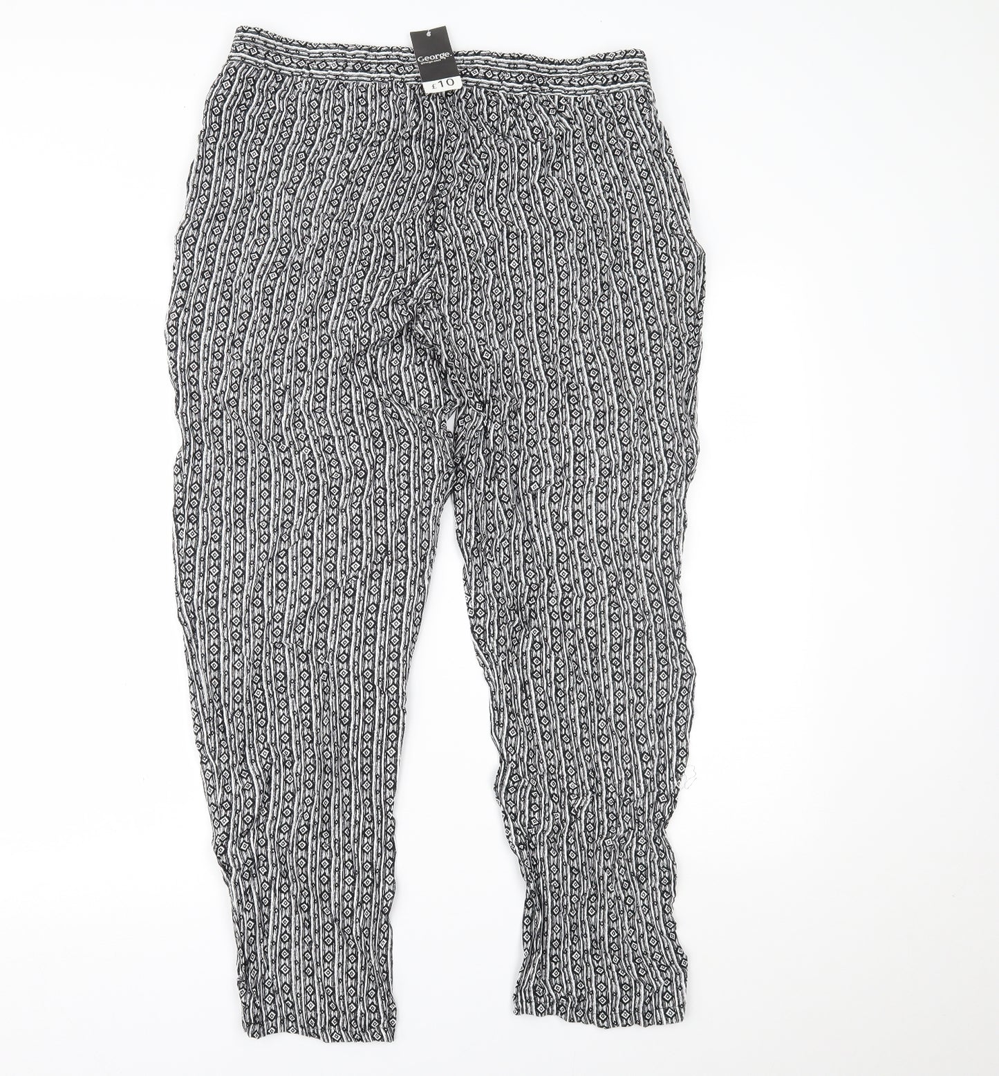 George Womens Multicoloured Geometric  Trousers  Size 16 L24 in