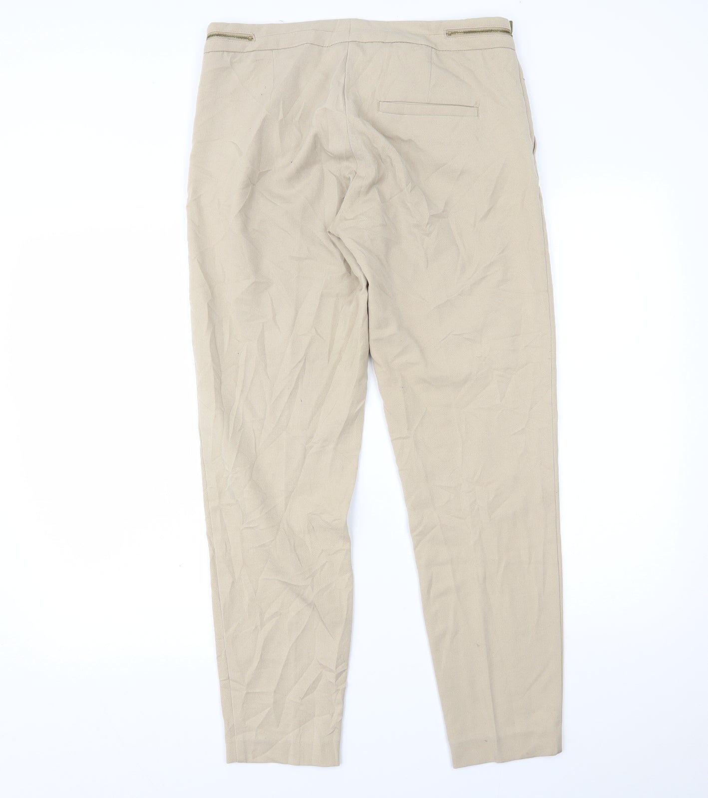 H&M Womens Beige   Trousers  Size 10 L26 in