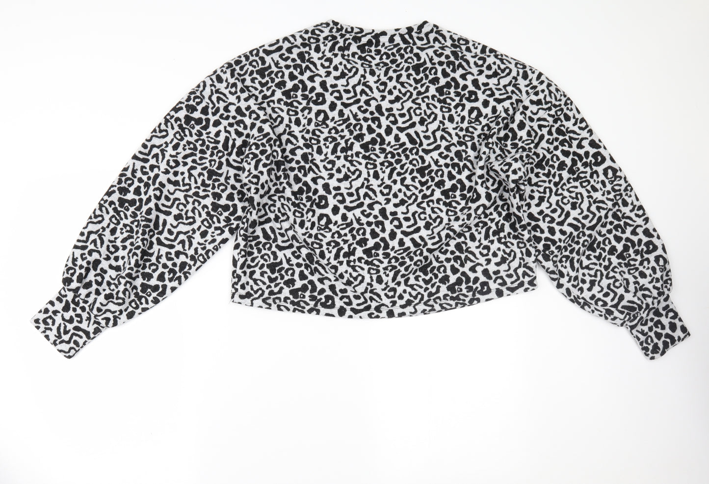 George Womens Grey Animal Print  Pullover Jumper Size M