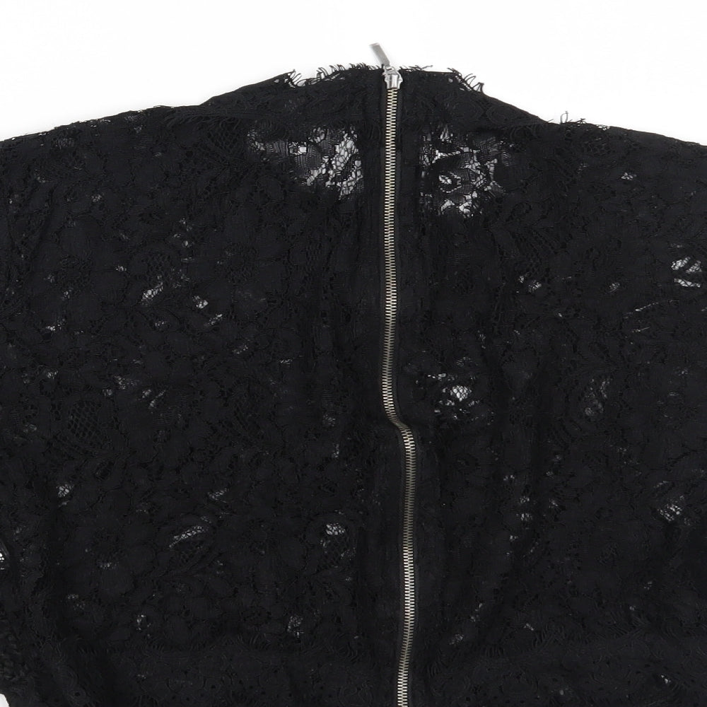 Zara Womens Black   Cropped Blouse Size M
