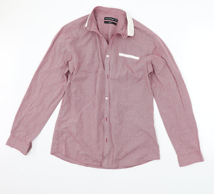 Cedar Wood State Mens Red Geometric   Button-Up Size 15.5
