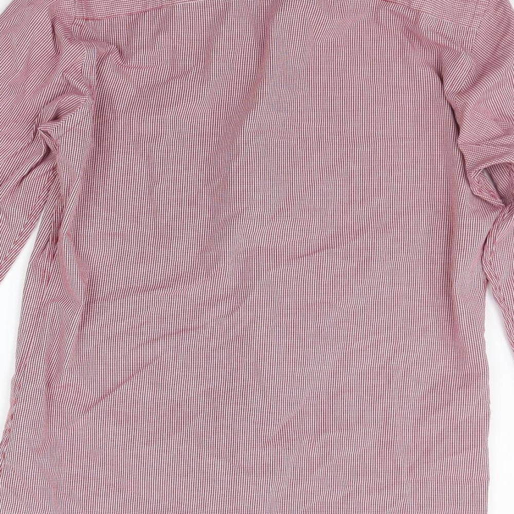 Cedar Wood State Mens Red Geometric   Button-Up Size 15.5