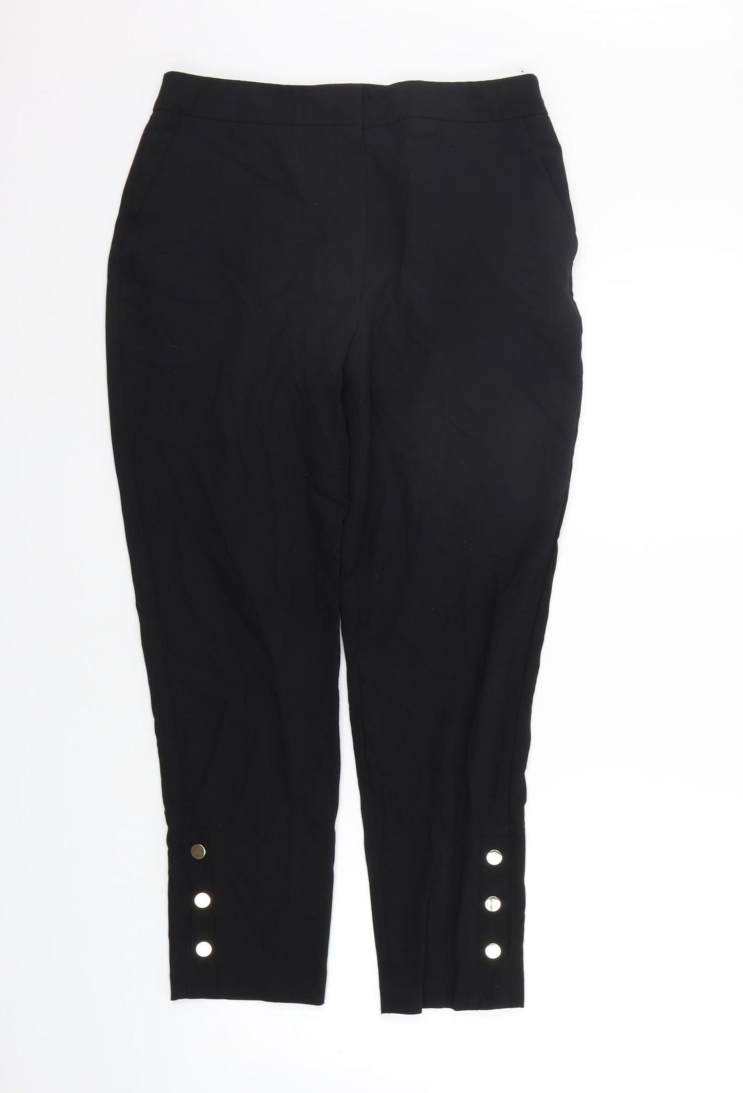 F&F Womens Black   Trousers  Size 12 L25 in