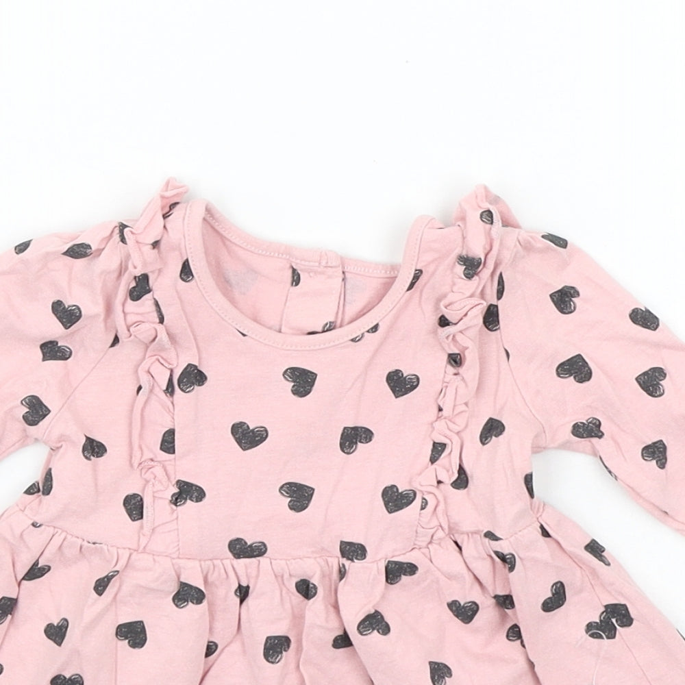 Matalan Baby Pink Spotted  A-Line  Size 3-6 Months