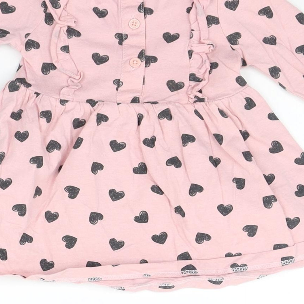 Matalan Baby Pink Spotted  A-Line  Size 3-6 Months
