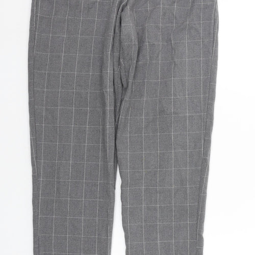 Brandy Melville Womens Grey Check  Trousers  One Size L26 in