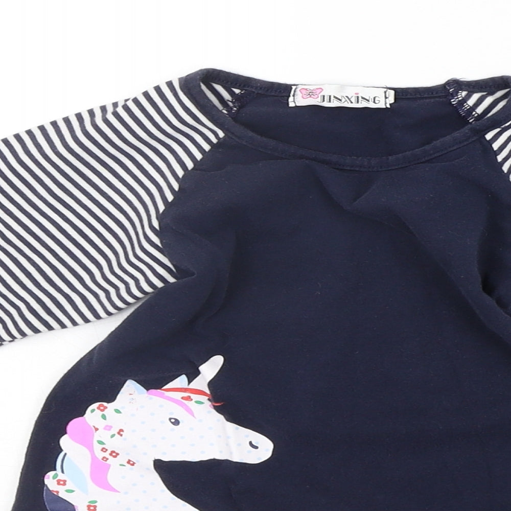 jinxing Girls Blue   T-Shirt Dress  Size 10-11 Years