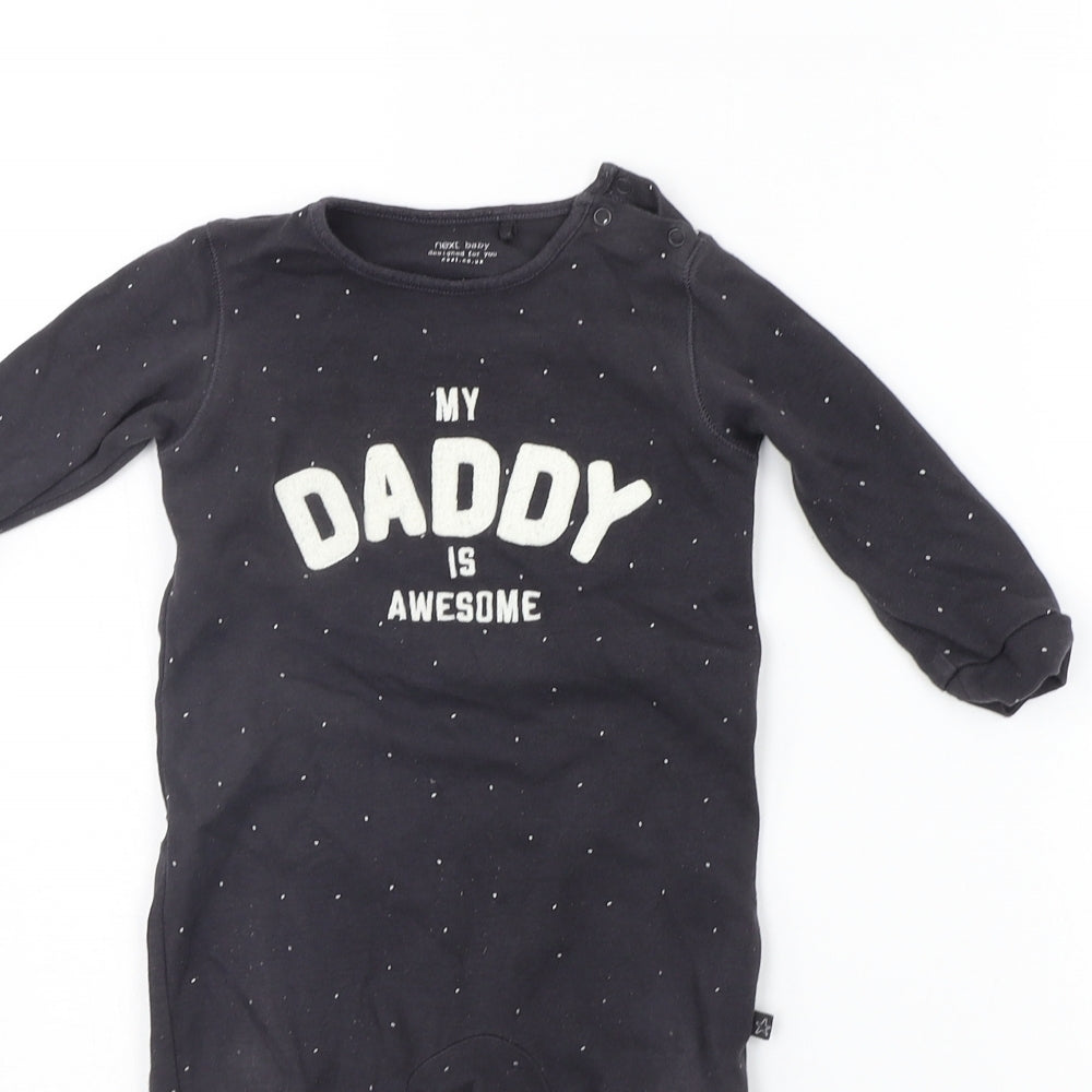 NEXT Boys Black   Babygrow One-Piece Size 6-9 Months