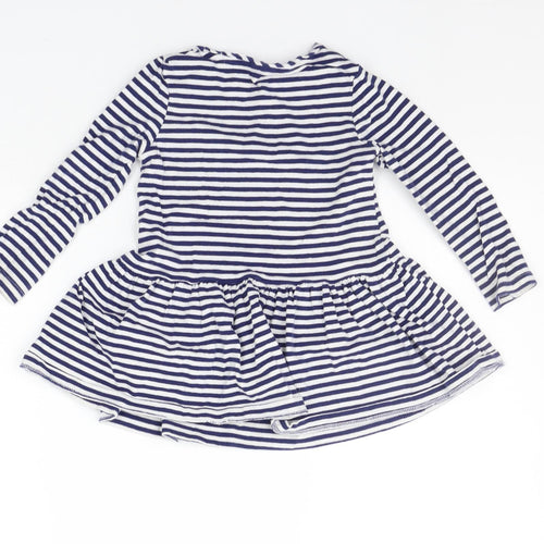 F&F Boys Blue Striped  T-Shirt Dress  Size 18-24 Months