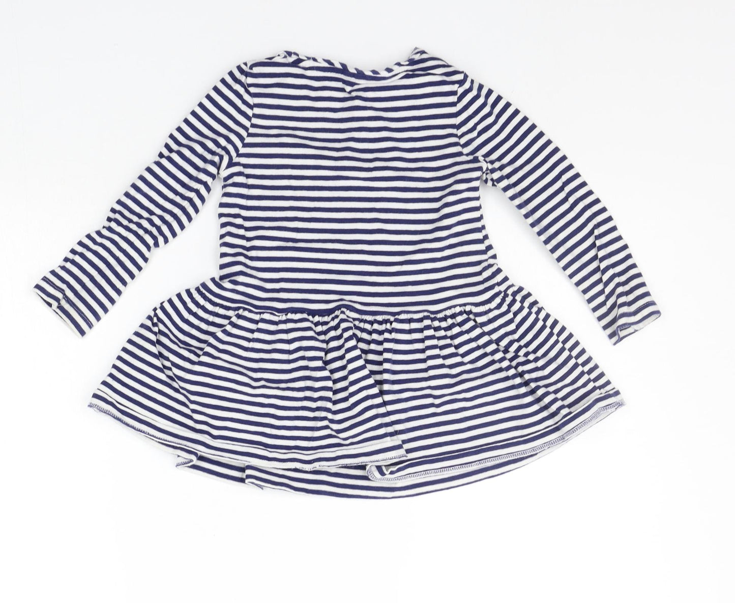 F&F Boys Blue Striped  T-Shirt Dress  Size 18-24 Months