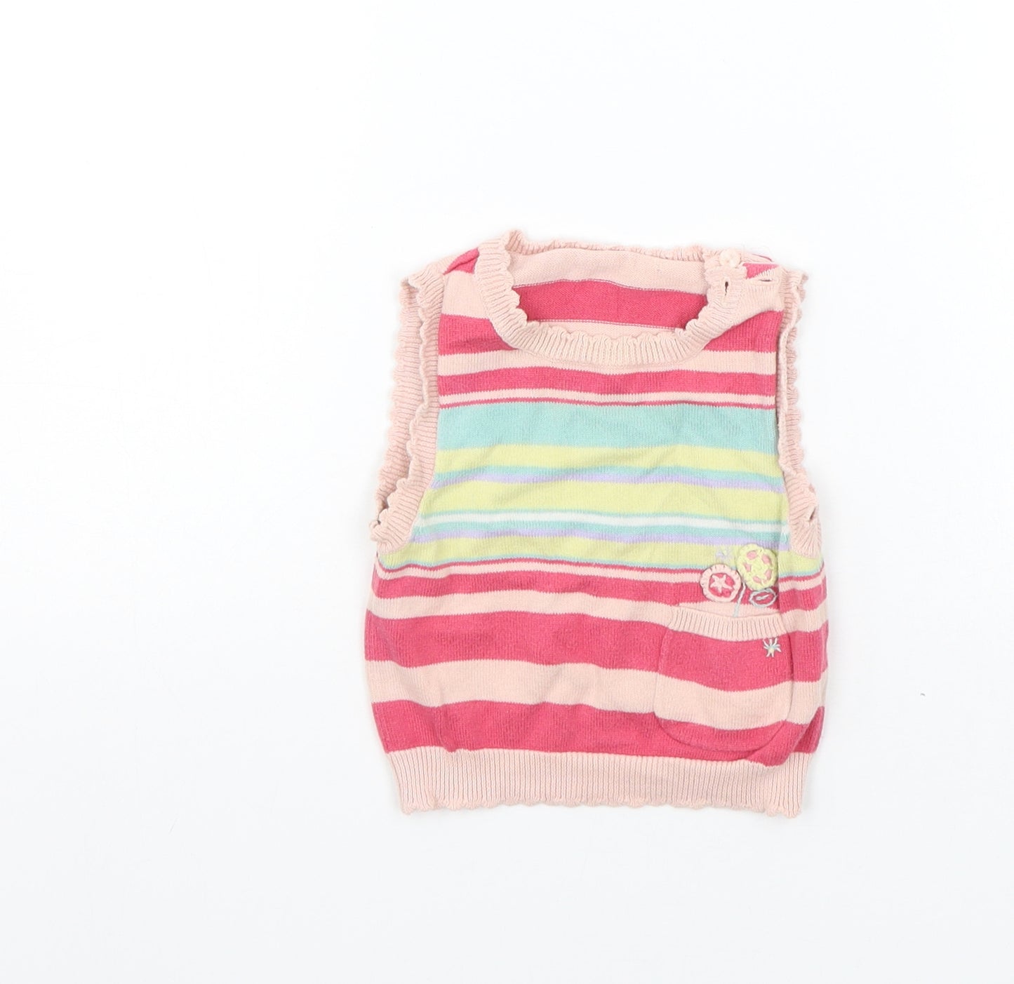 George Baby Multicoloured Striped  Pullover Jumper Size 6-9 Months