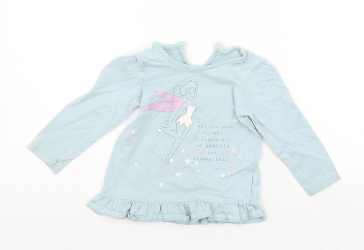 George Baby Blue   Basic T-Shirt Size 12-18 Months  - details on chest