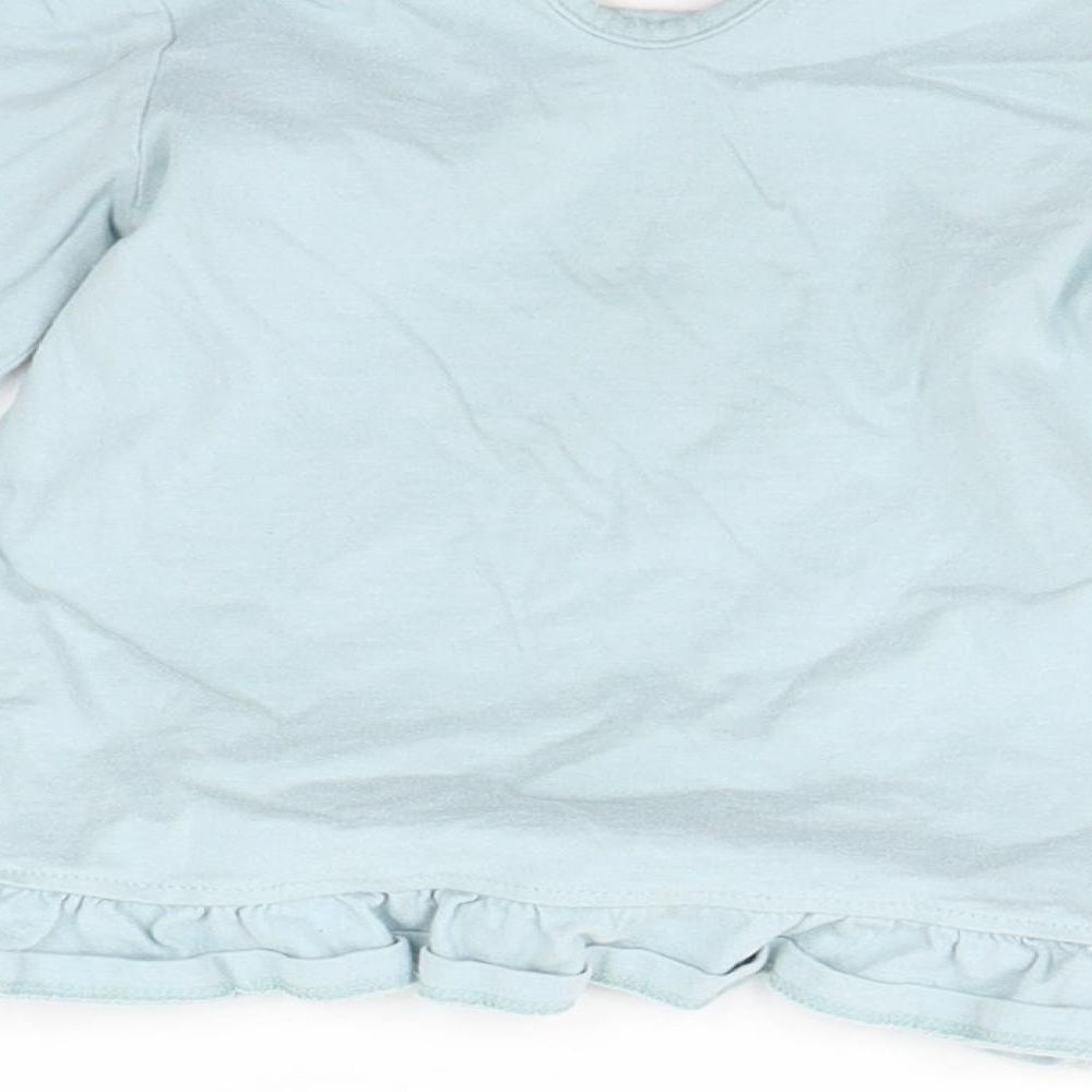 George Baby Blue   Basic T-Shirt Size 12-18 Months  - details on chest