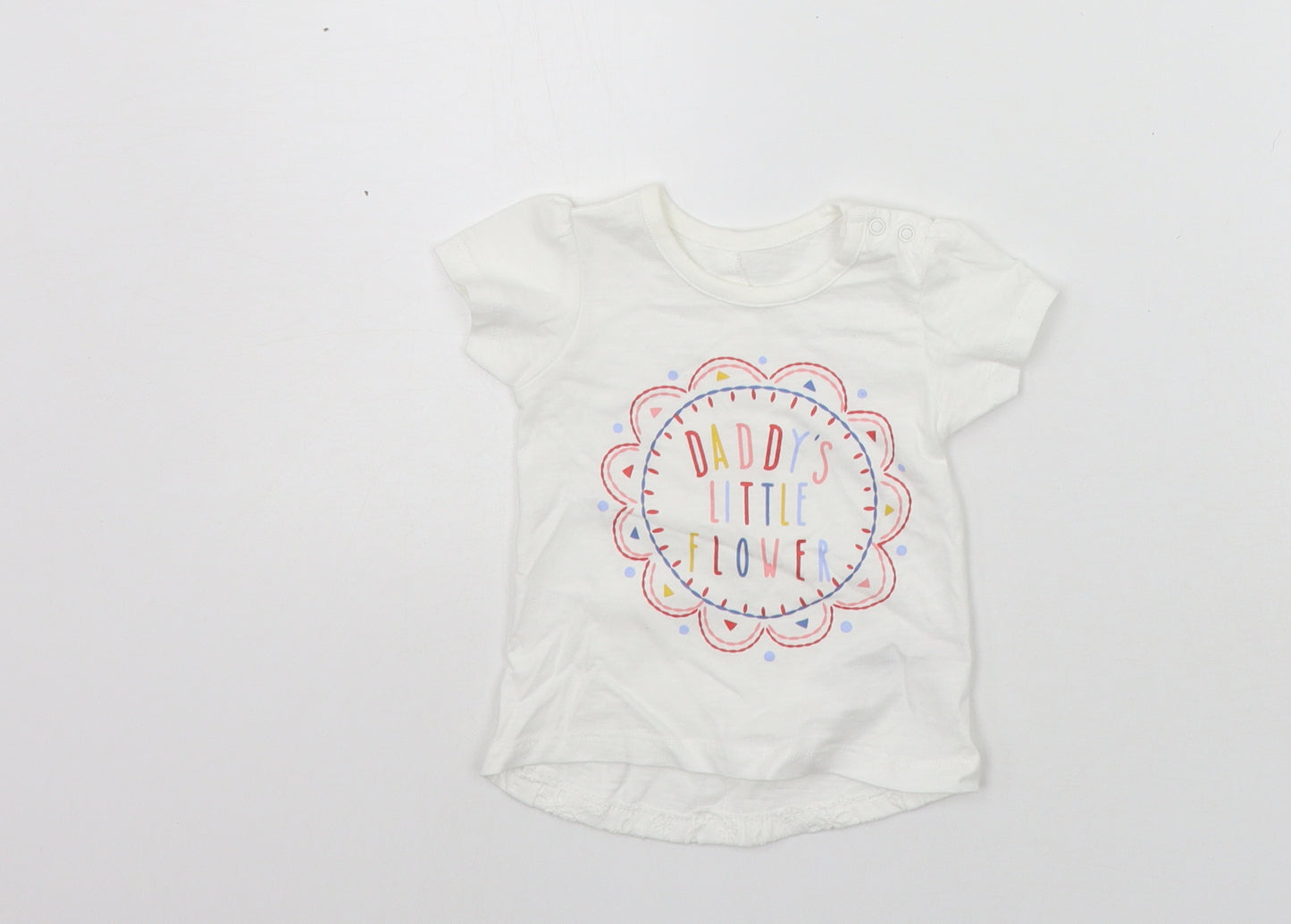 Nutmeg Baby White   Basic T-Shirt Size 3-6 Months