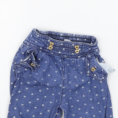 Baby Girls Blue   Jogger Jeans Size 6-9 Months  - Elasticated Waist