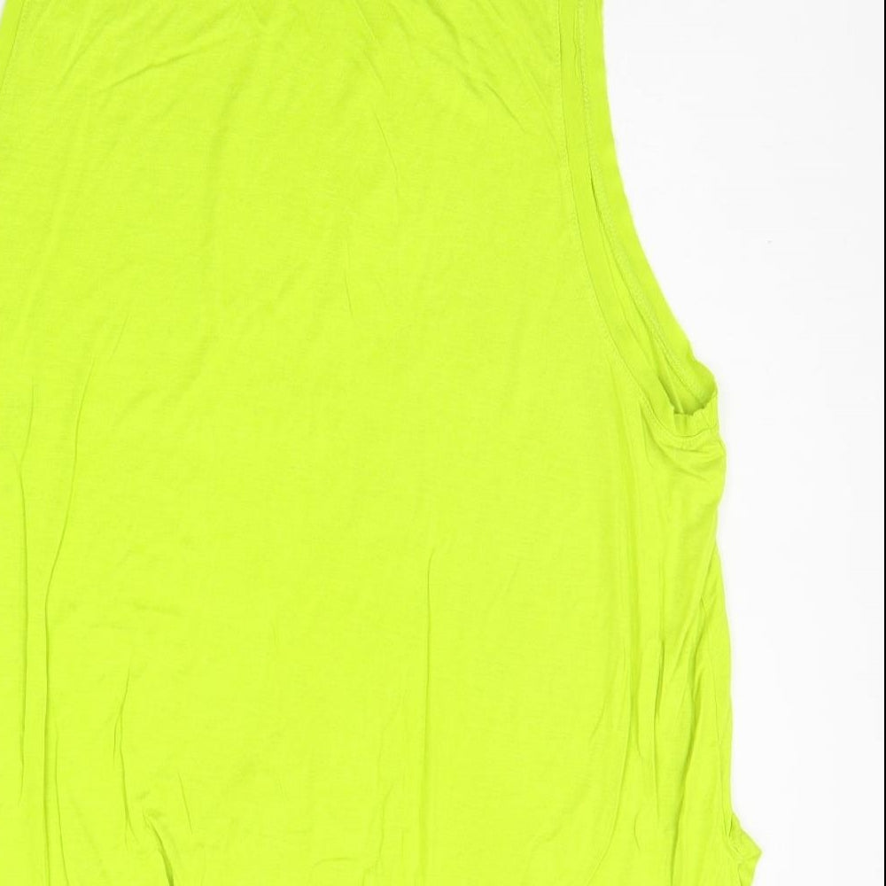 Simply Be Womens Green Houndstooth  Basic Tank Size 24