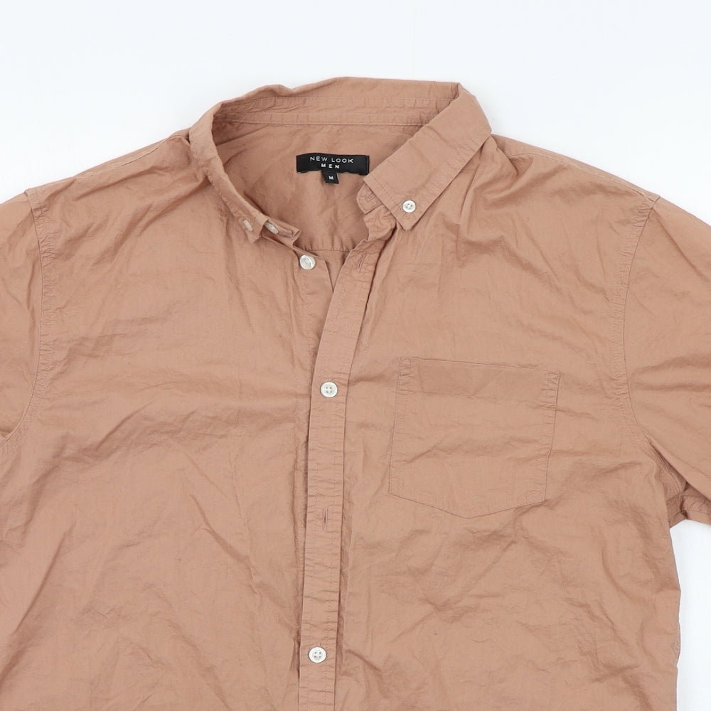 New Look Mens Beige    Button-Up Size M