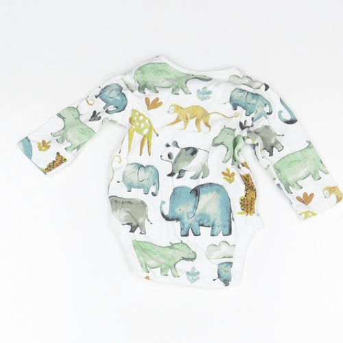 NEXT Baby White Geometric  Babygrow One-Piece Size 3-6 Months  - ANIMALS