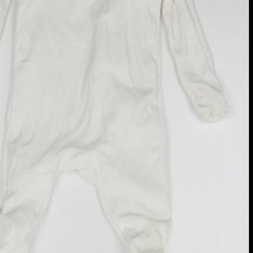 F&F Baby White   Catsuit One-Piece Size 3-6 Months  - details on chest