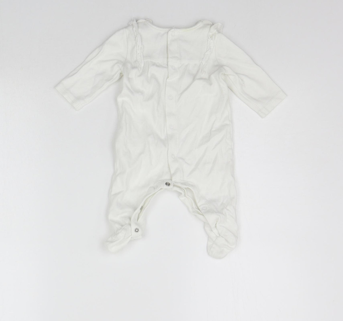 mamas & papas Baby White   Babygrow One-Piece Size 0-3 Months