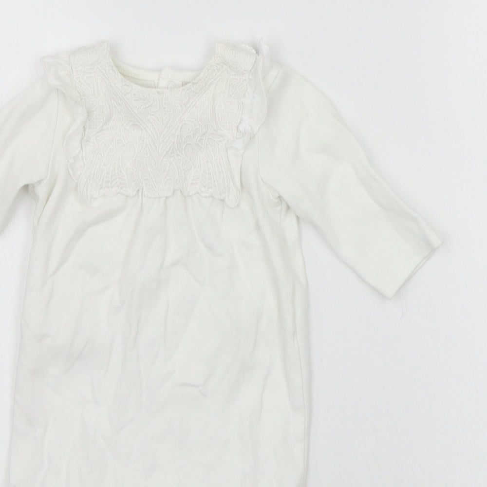 mamas & papas Baby White   Babygrow One-Piece Size 0-3 Months