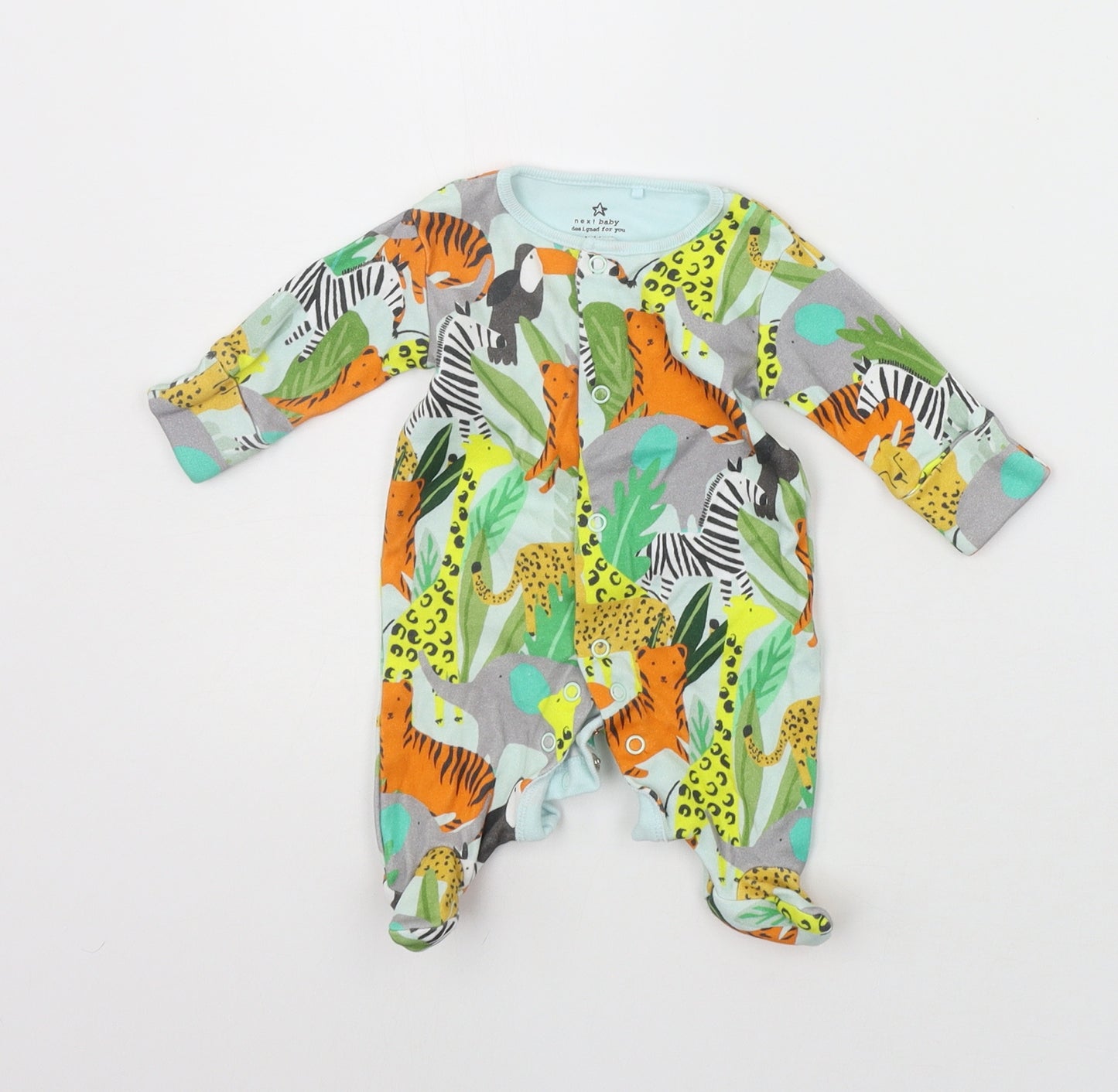 NEXT Baby Multicoloured Geometric  Babygrow One-Piece Size Newborn  - Animals