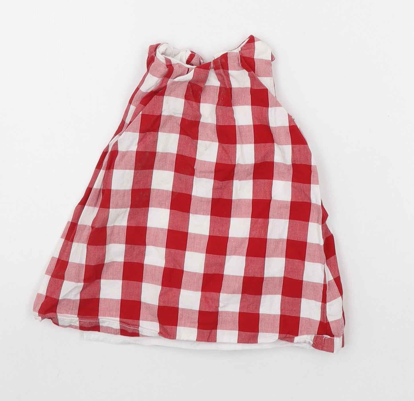 Mothercare Baby Red Check  A-Line  Size 0-3 Months