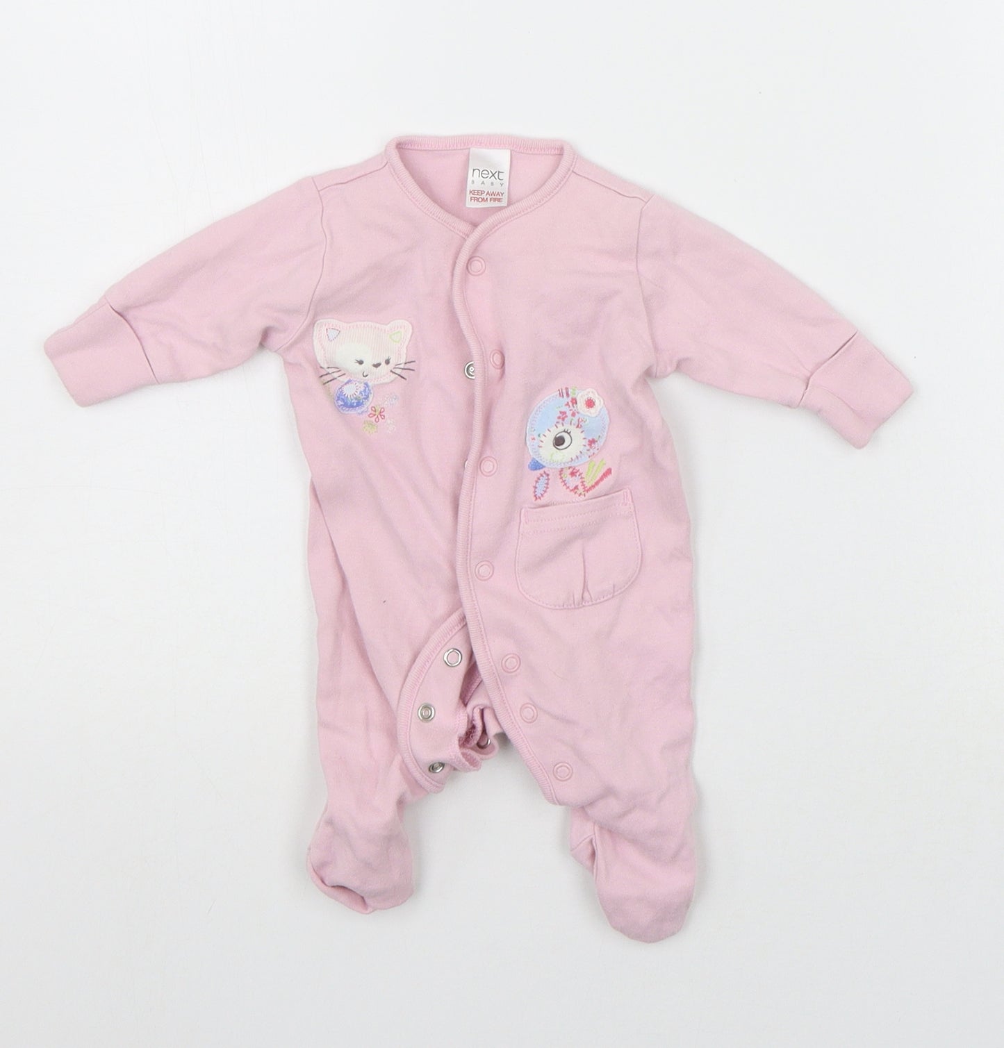 NEXT Baby Pink   Babygrow One-Piece Size 0-3 Months