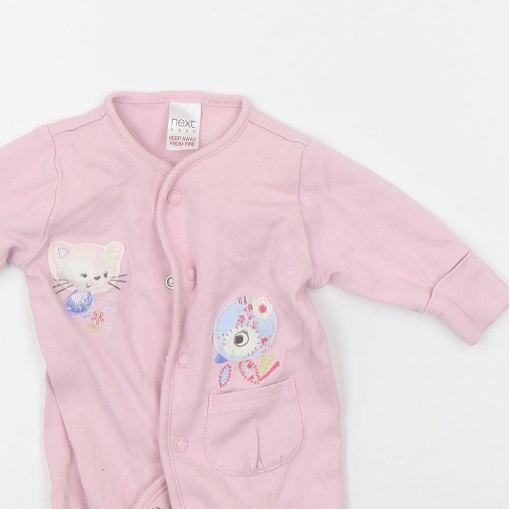 NEXT Baby Pink   Babygrow One-Piece Size 0-3 Months