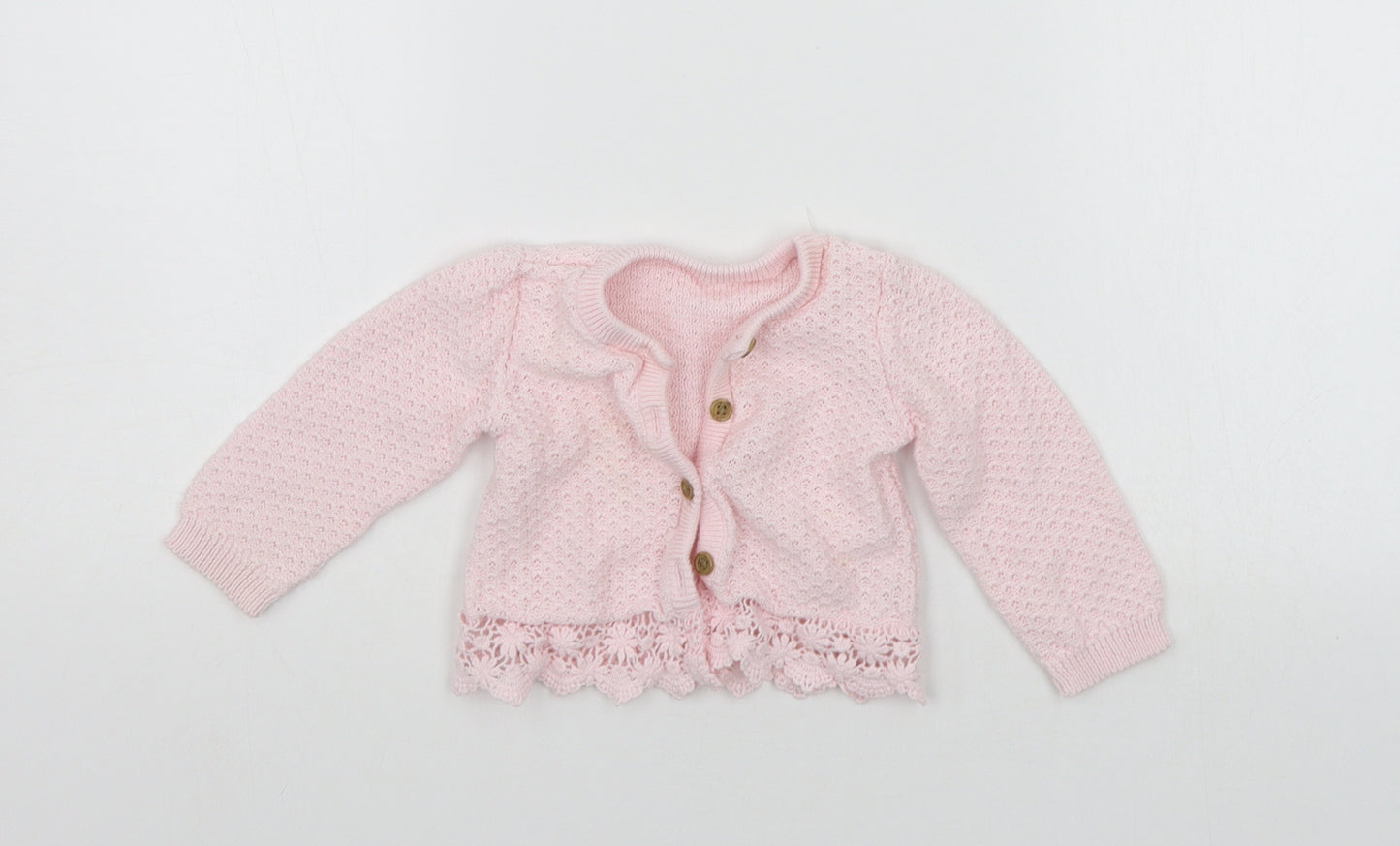 George Baby Pink   Cardigan Jumper Size 6-9 Months