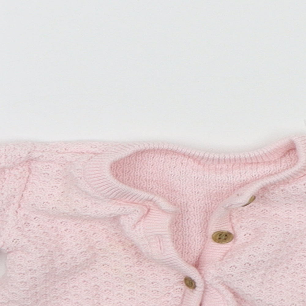George Baby Pink   Cardigan Jumper Size 6-9 Months